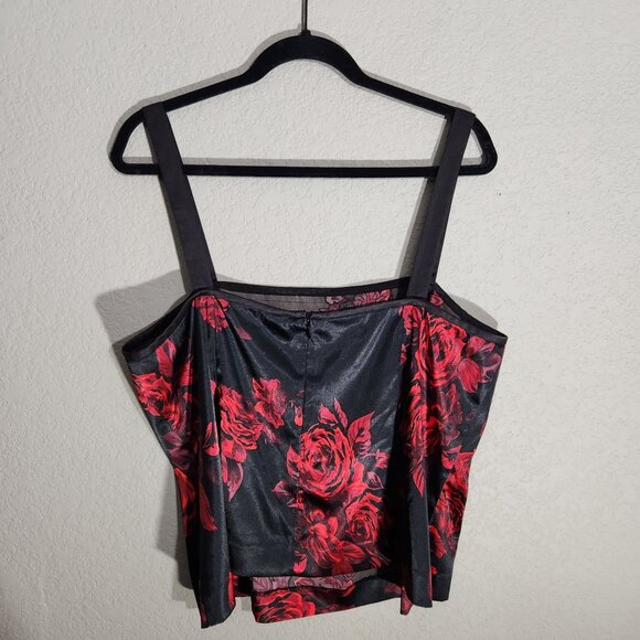 Alex Evenings Womens Black & Red Floral Jacket & Camisole 2-Piece Set Size 1X - Picture 8 of 16